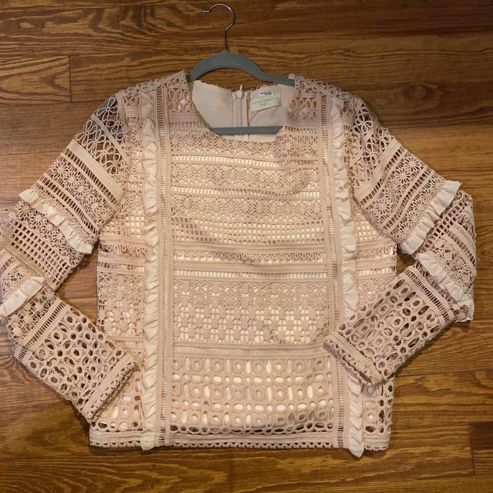 Pink Rachel Parcell Lace Top